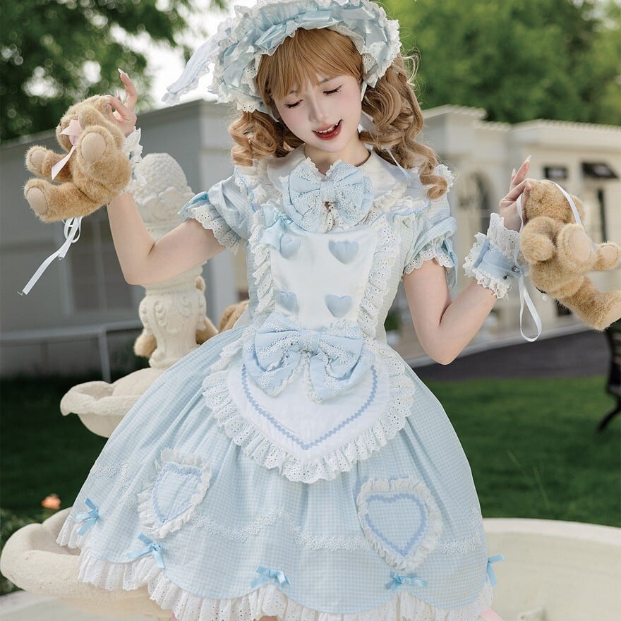 オリジナル ロリータ♡メイドさん A4 クラシカルメイド｜ハートエプロンとリボンが揺れる甘ロリータメイド
