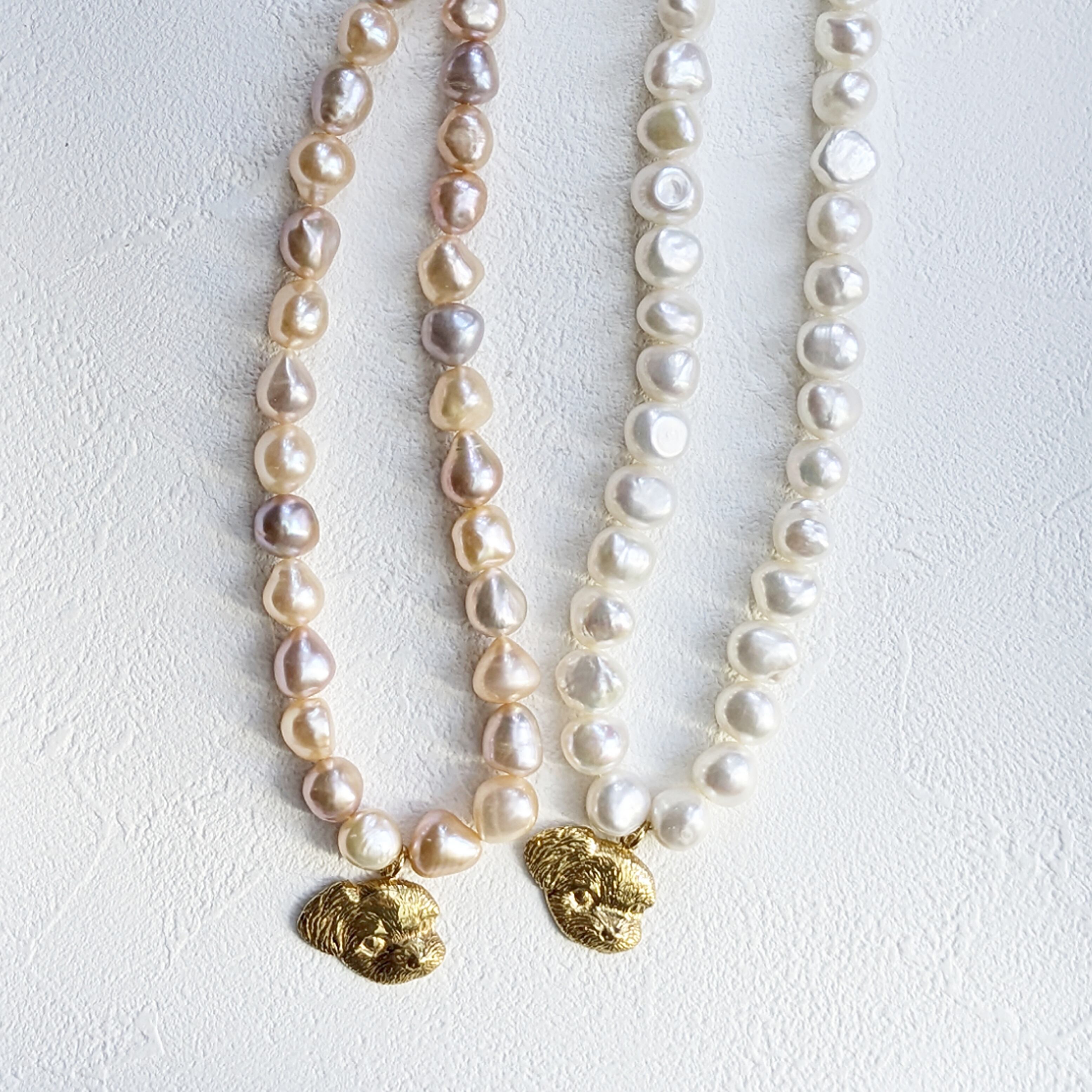 【culoyon】 Bichon maltese -pearl necklace-