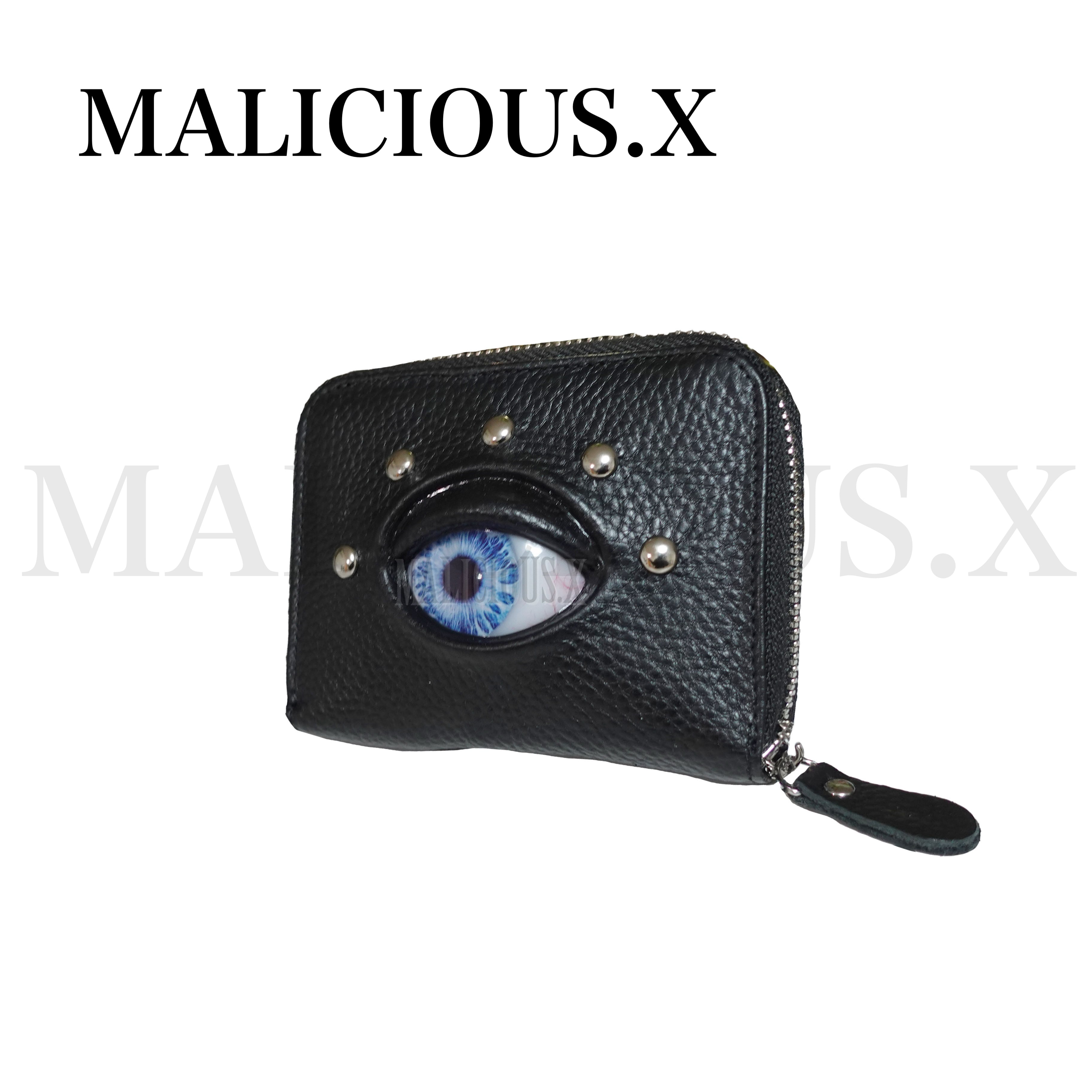 MALICIOUS.X ブラックレザー 二つ折り財布 WALLET | MALICIOUS.X