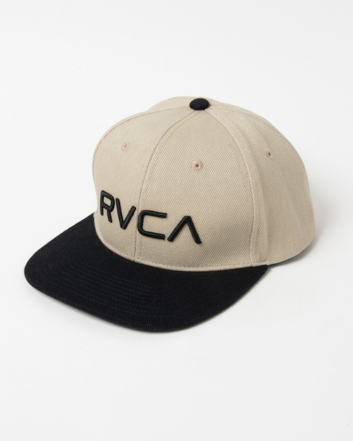 RVCA (ルーカ) TWILL SNAPBACK キャップ CRW(ベージュ/ブラック) BC041870