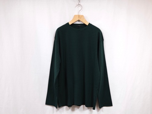 LENO”LONG SLEEVE BORDER T-SHIRT GREEN”