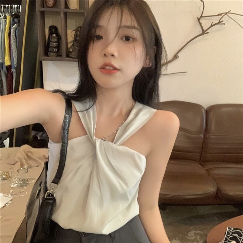 レディースサマー薄手ホルターショートトップス 夏物 1号婦人95983523235