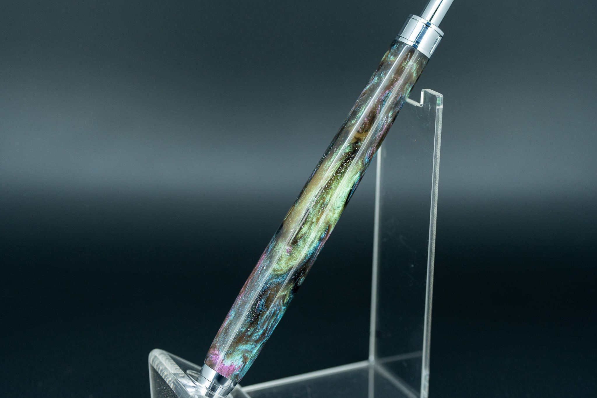 創造性と透明美】 レジン silver BP | 木軸ペン工房 金杢犀