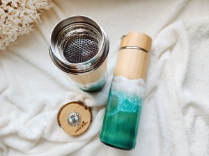 415.オーシャンレジンアート ステンレスボトル