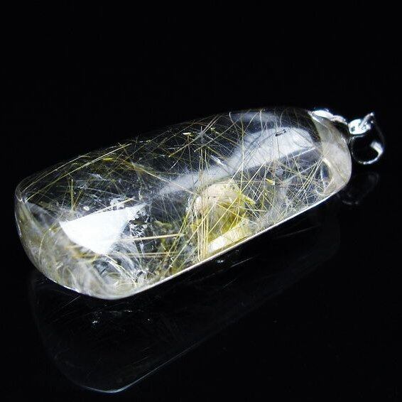 プラチナルチルクォーツ ペンダント 一点物 メール便可 [M便 1/20] 112-13179