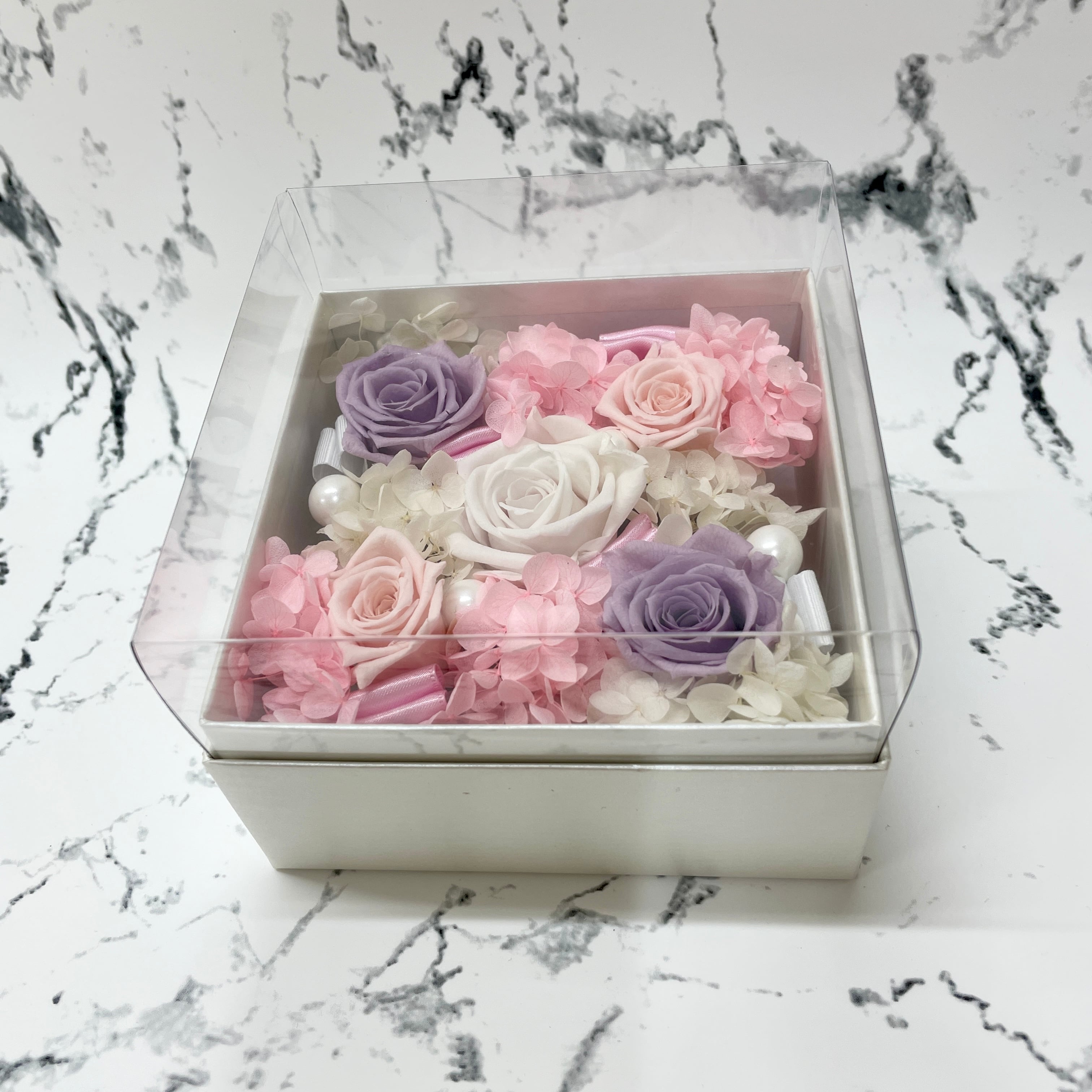BOXアレンジ】プリザーブドフラワー/ピンク系 | さくらかん