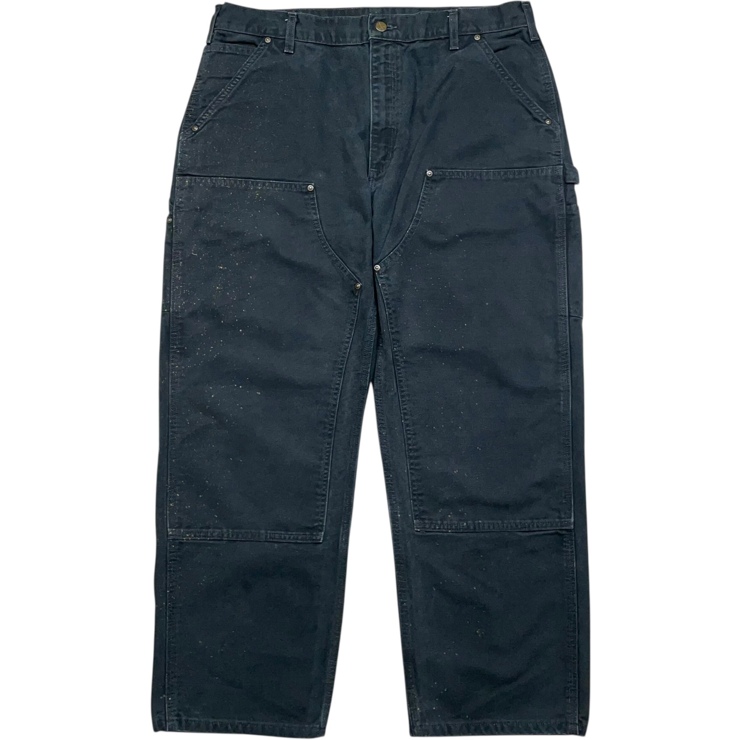《実寸W36L30》Carhartt カーハート ダブルニー ワークパンツ ペインターパンツ ブラック no.9482