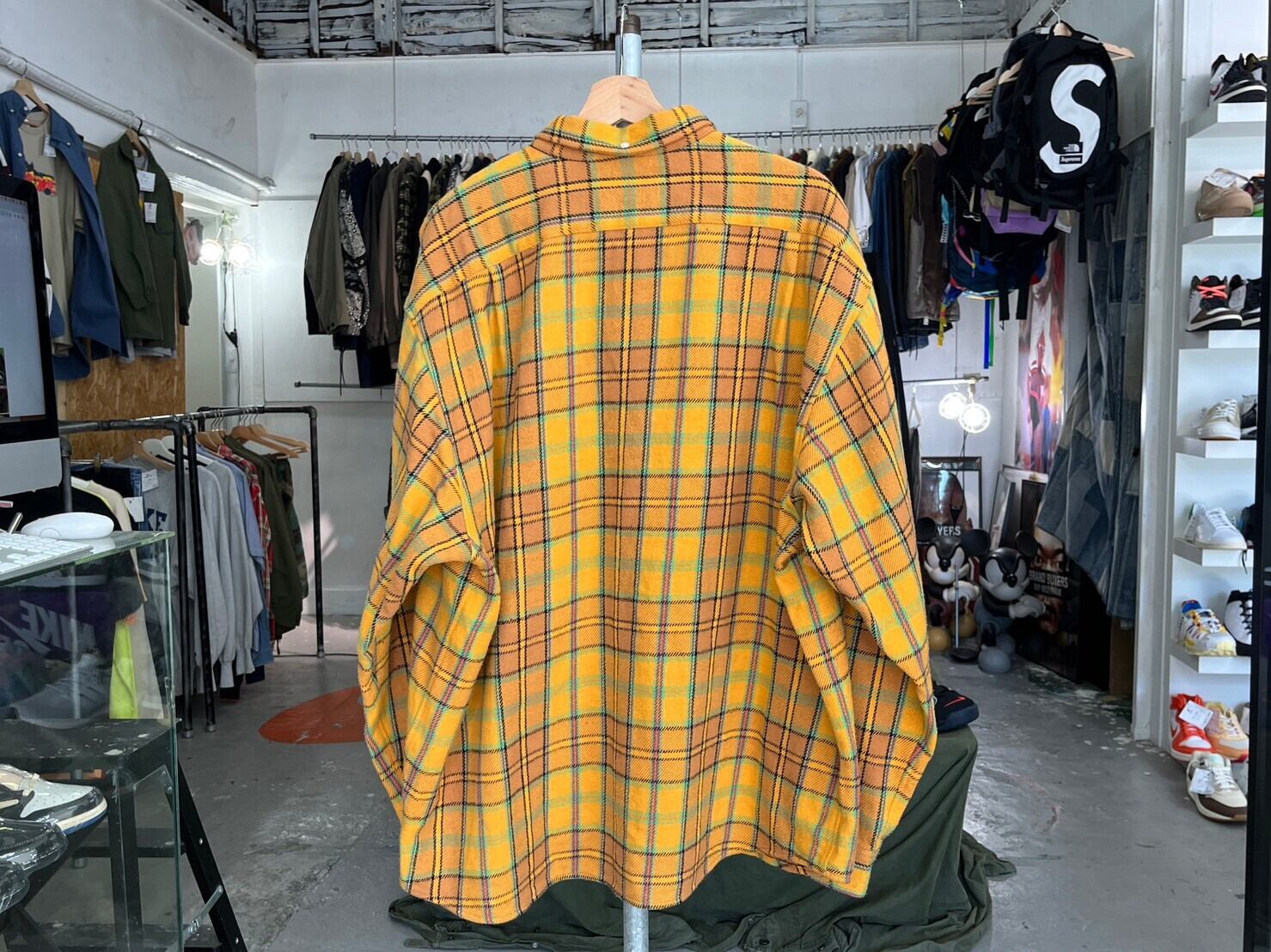 Supreme PULLOVER PLAID FLANNEL SHIRT GOLD XL 10648 | BRAND BUYERS