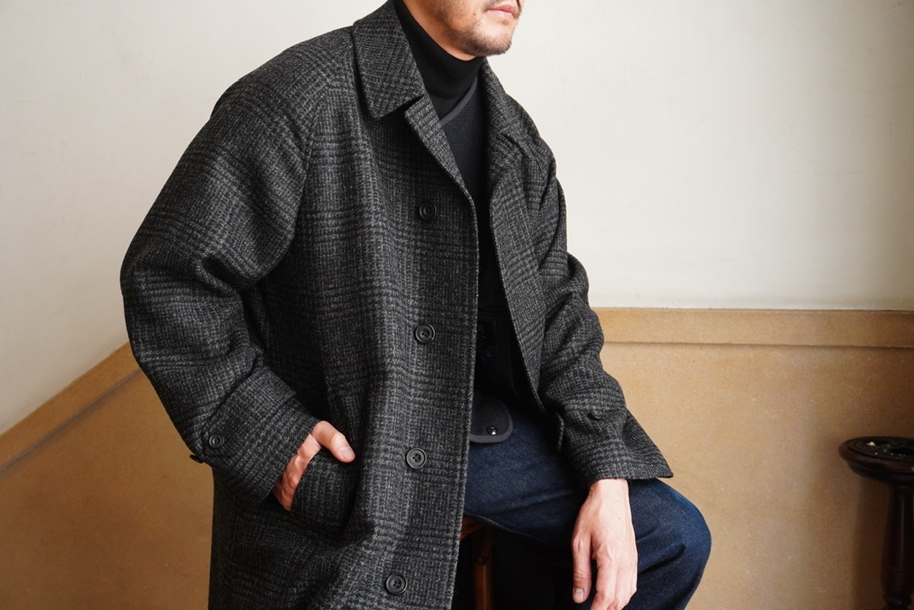 【batak】 Classic Raglan Coat /  P.O.W Check Tweed by MOON