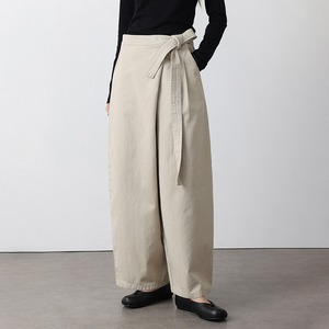 フロントラップ ワイドパンツ《2色》No.6023