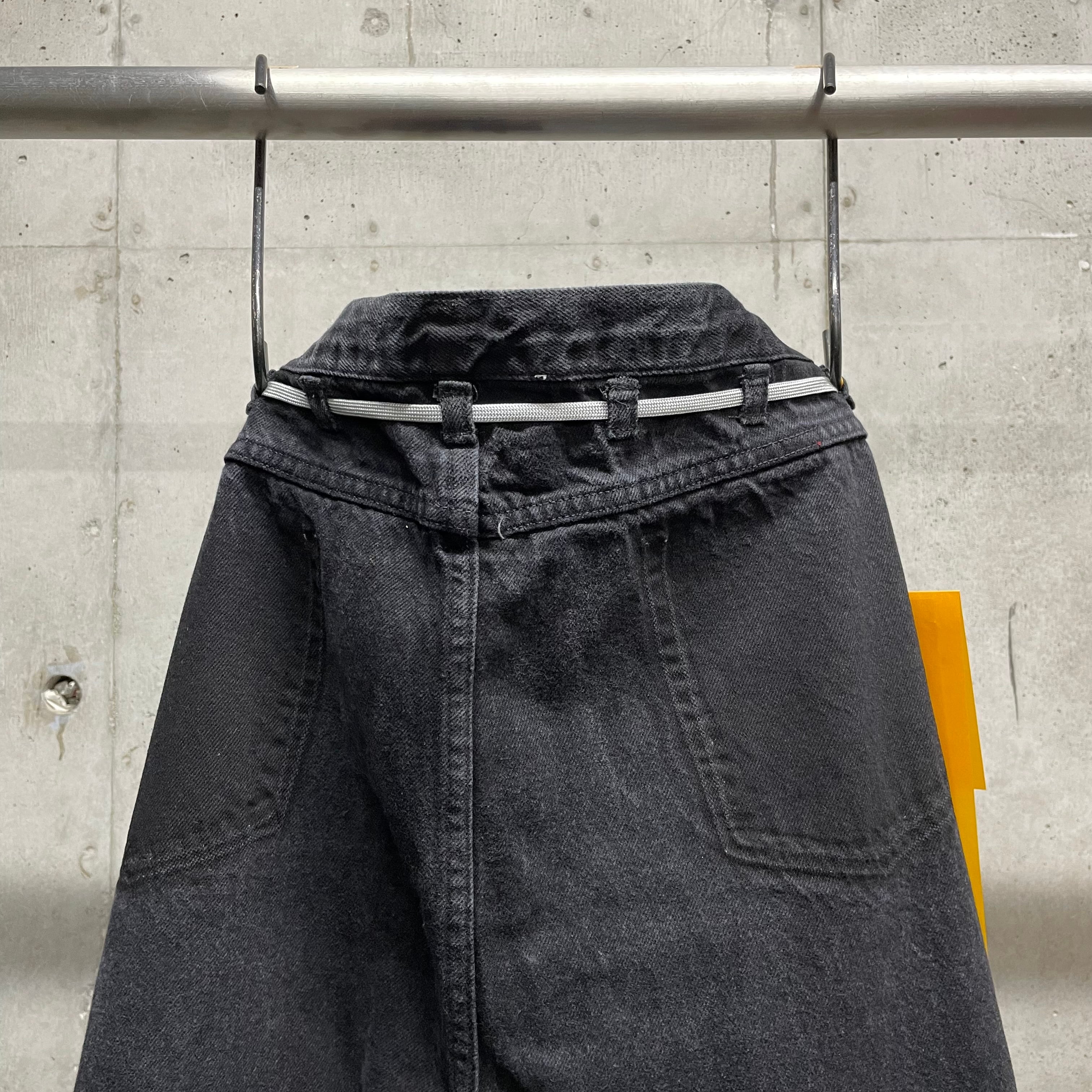 MAISON EUREKA】Ex.VINTAGE REWORK BIGGY PANTS_BLACK⑥ | marfa store