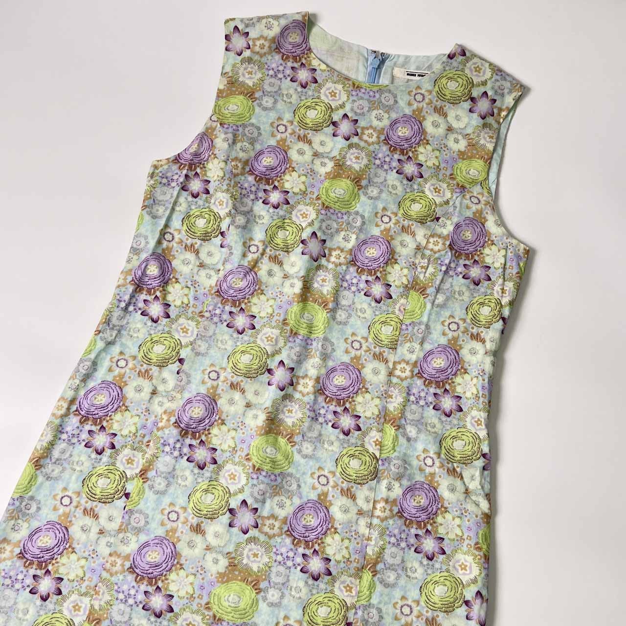 ZUCCA ズッカ フローラル ノースリーブ ワンピース M/マルチ レディース