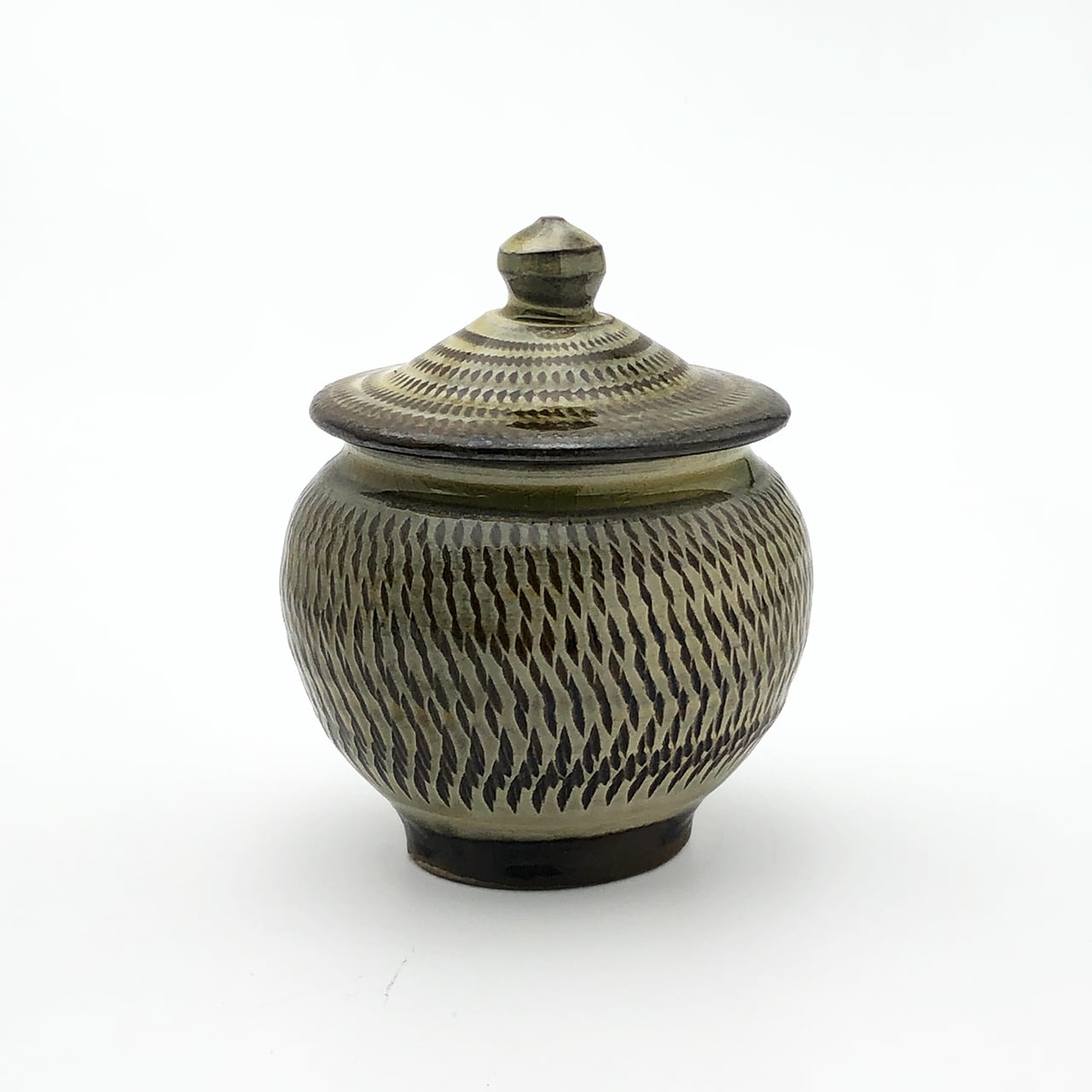 小鹿田焼 民藝 蓋付きボウル