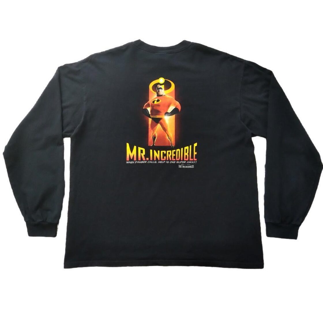 古着 Mr.インクレディブル 長袖Tシャツ XL 黒 ディズニー ピクサー