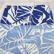 フラダンス 衣装 ワンピース ドレス ブルー系 ホワイト系 ツーカラー チューブトップ かわいい 華やか 鮮やか 明るい 爽やか 青 白 ハワイアン アロハ ハワイアンプリント フラ ダンス レッスン 練習 リゾート ビーチ カジュアル おしゃれ パーティー