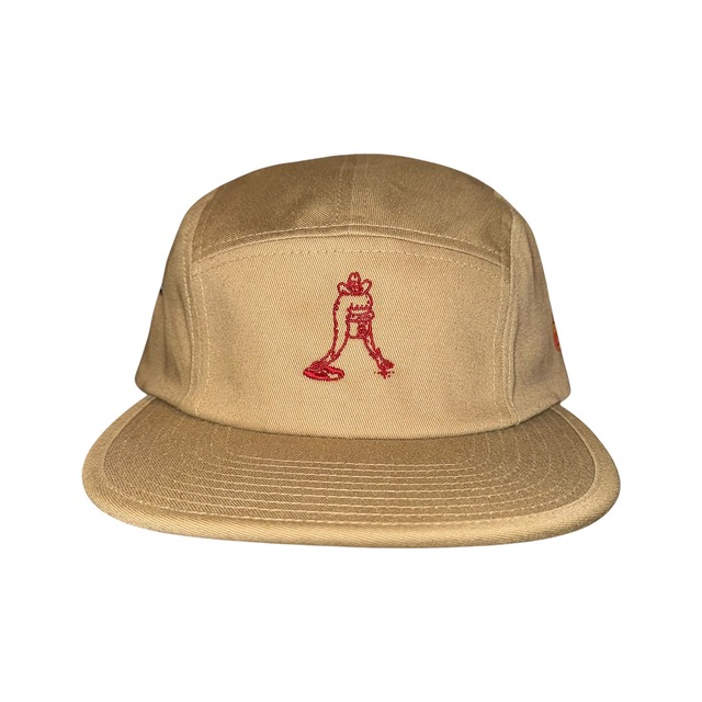 オスジェメオス 刺繍キャップ（カーキ X アズキ）