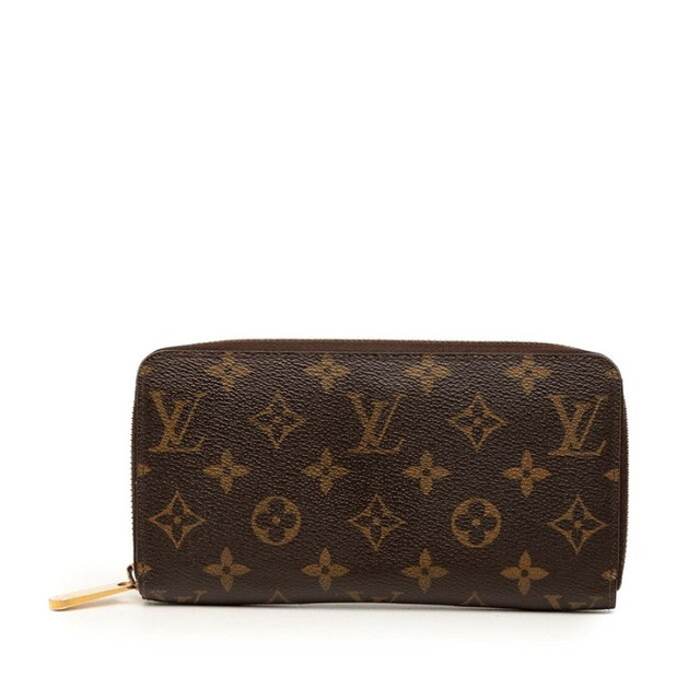 ルイ ヴィトン モノグラム ジッピーウォレット ラウンドファスナー 長財布 M60017 ブラウン PVC レディース LOUIS VUITTON 【中古】