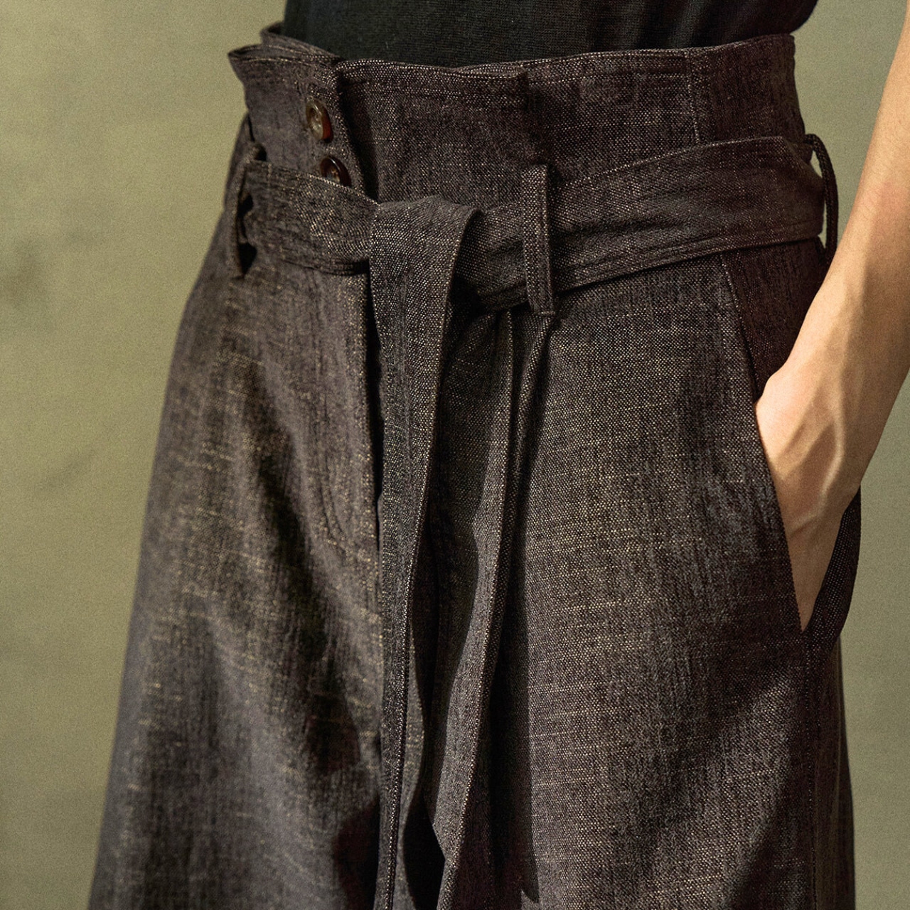 Belted Wide Pants T3768