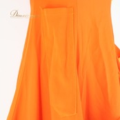 フラメンコ 衣装 ワンピース ドレス 無地 ボランテ フリル レース ボリューム ダンス パーティ 発表会 黄色 オレンジ系 明るいオレンジ 大人用 ダンス衣装 イベント 衣装 フリルたっぷり