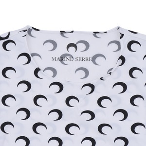 【MARINE SERRE】MOON PRINTED JERSEY SECOND SKIN CREWNECK