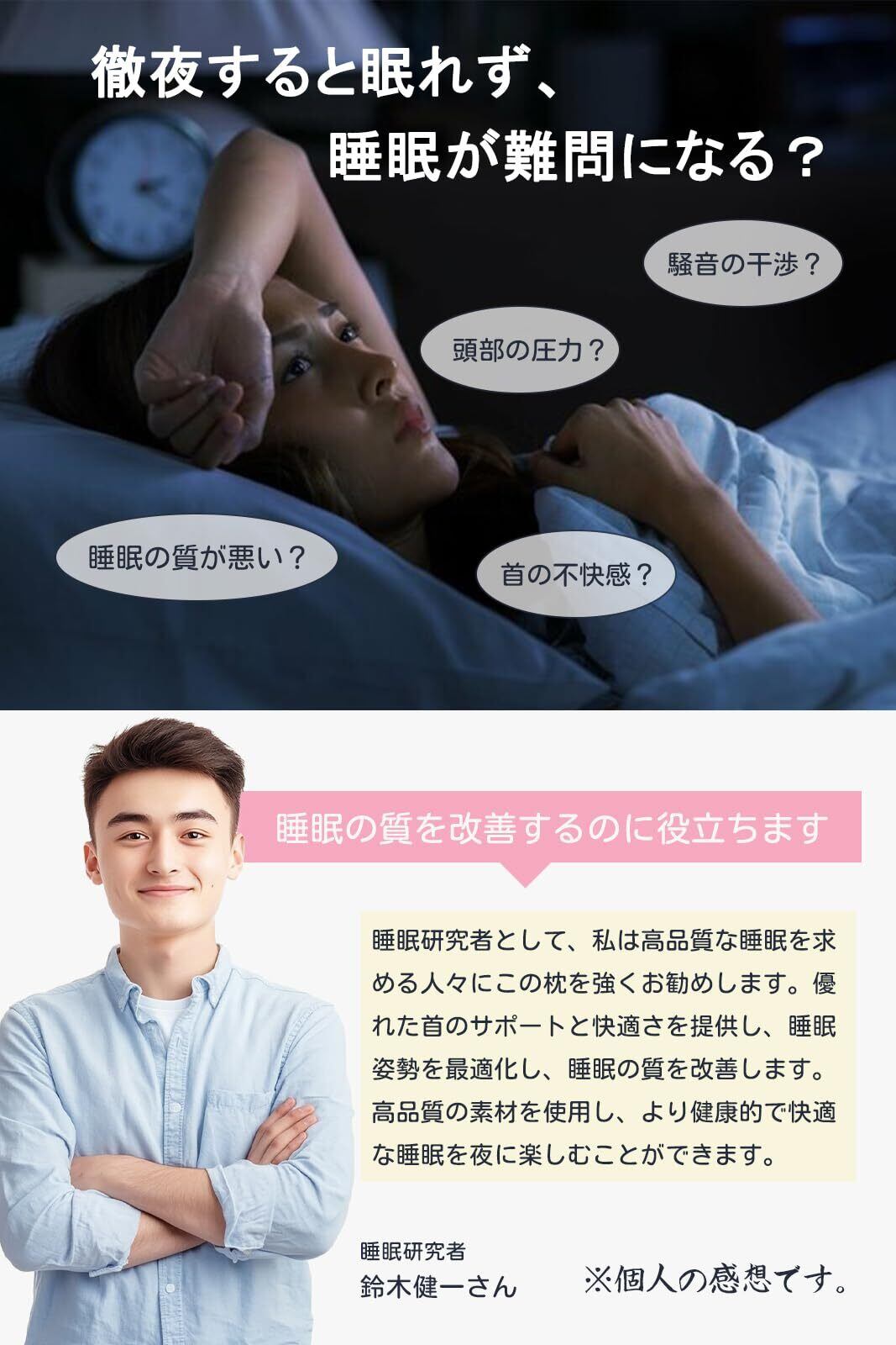 5つ星ホテル仕様】AEEZO 枕 低反発 ピロー 温度調節枕カバー付き 5つ星ホテル仕様】AEEZO 枕 低反発 ピロー 温度調節枕カバー付き