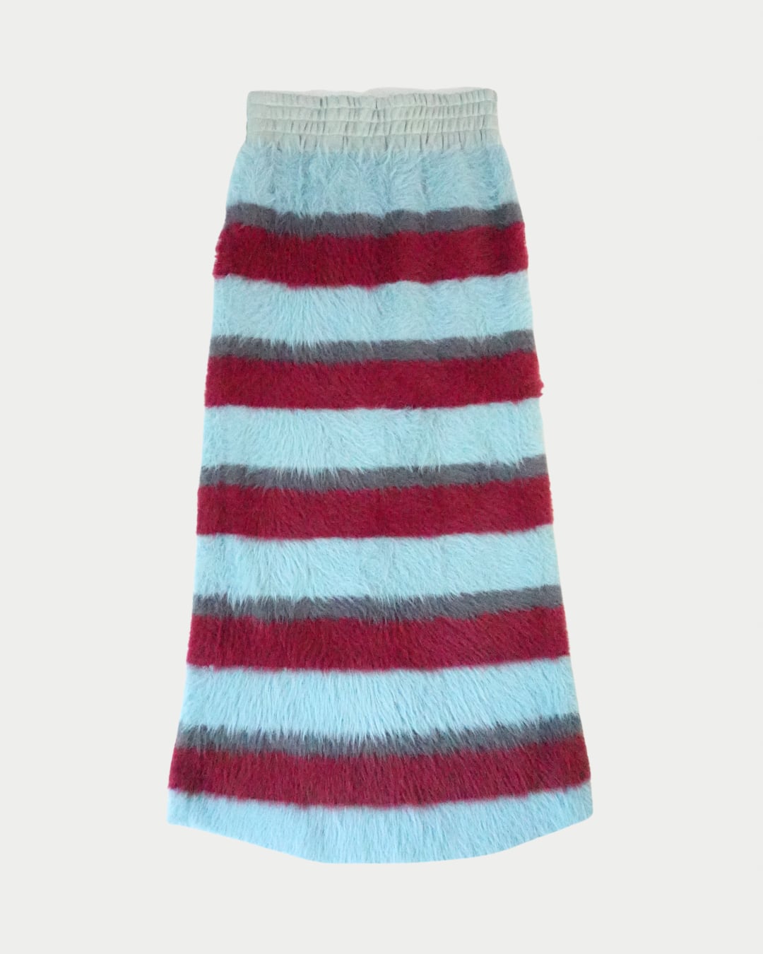 Feather Knit Skirt-Multi Border