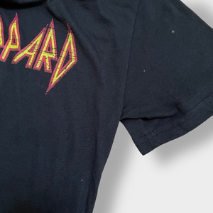 【DEF LEPPARD】バンドTシャツ ロゴ オフィシャル デフレパード ロックt バンt M 黒t us古着