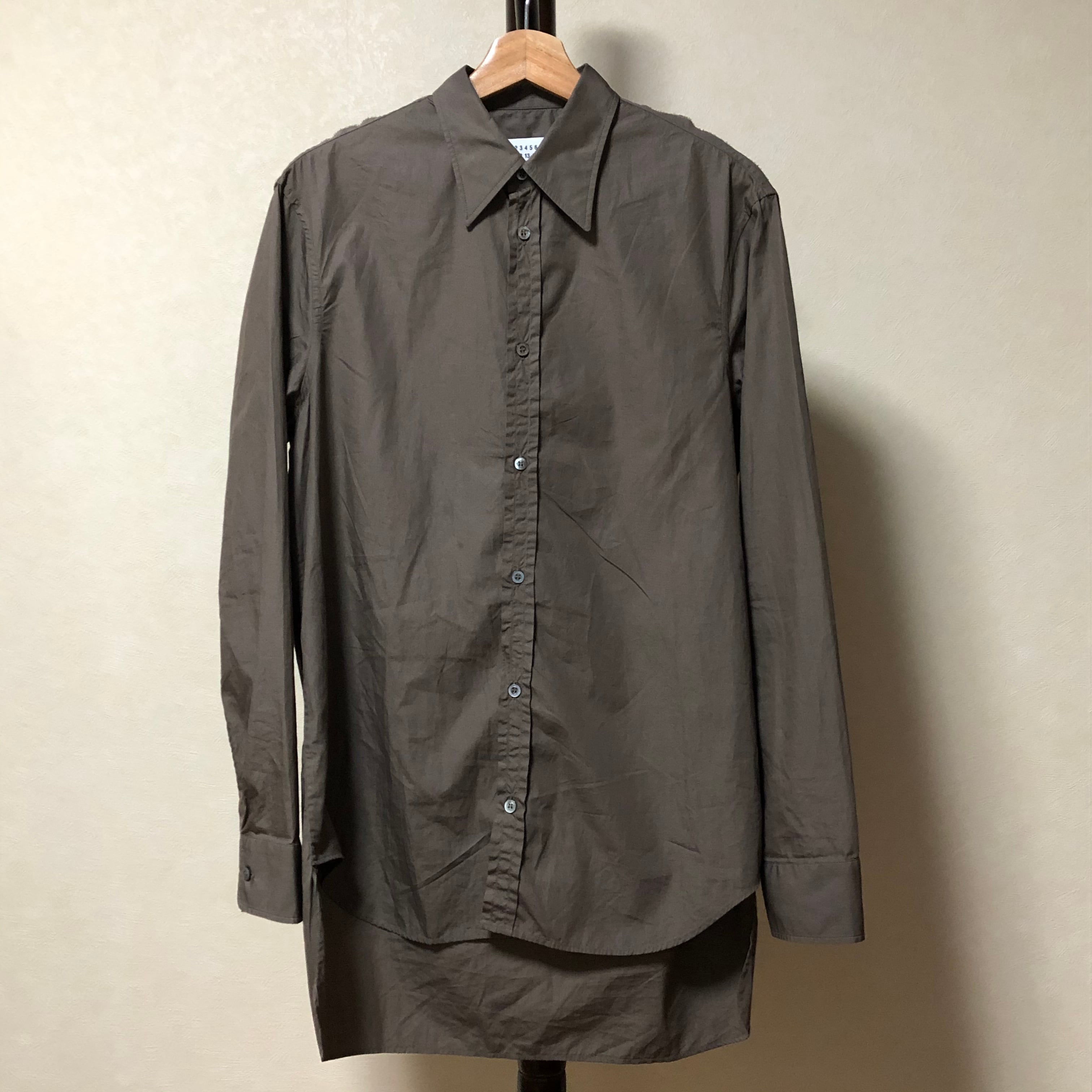 18ss Maison Margiela over size cut off shirt / メゾン マルジェラ ...