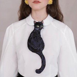 黒猫の魔法の契約 　黒猫ネクタイ　M23570