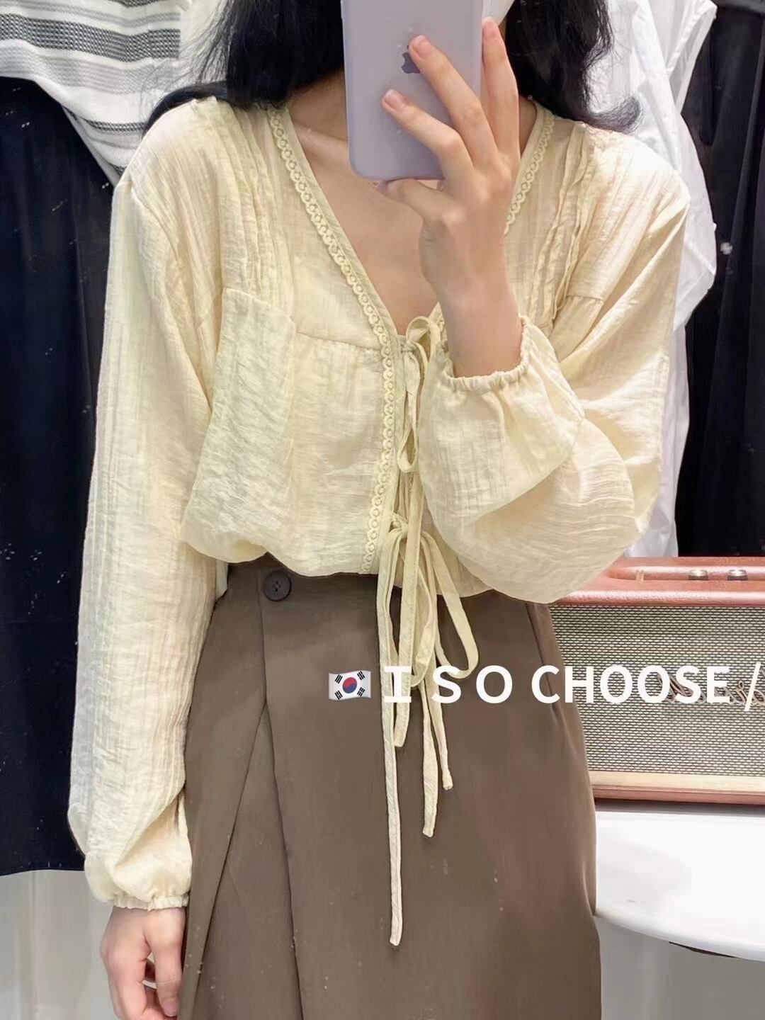 リボン付きブラウス　AJ22085-118