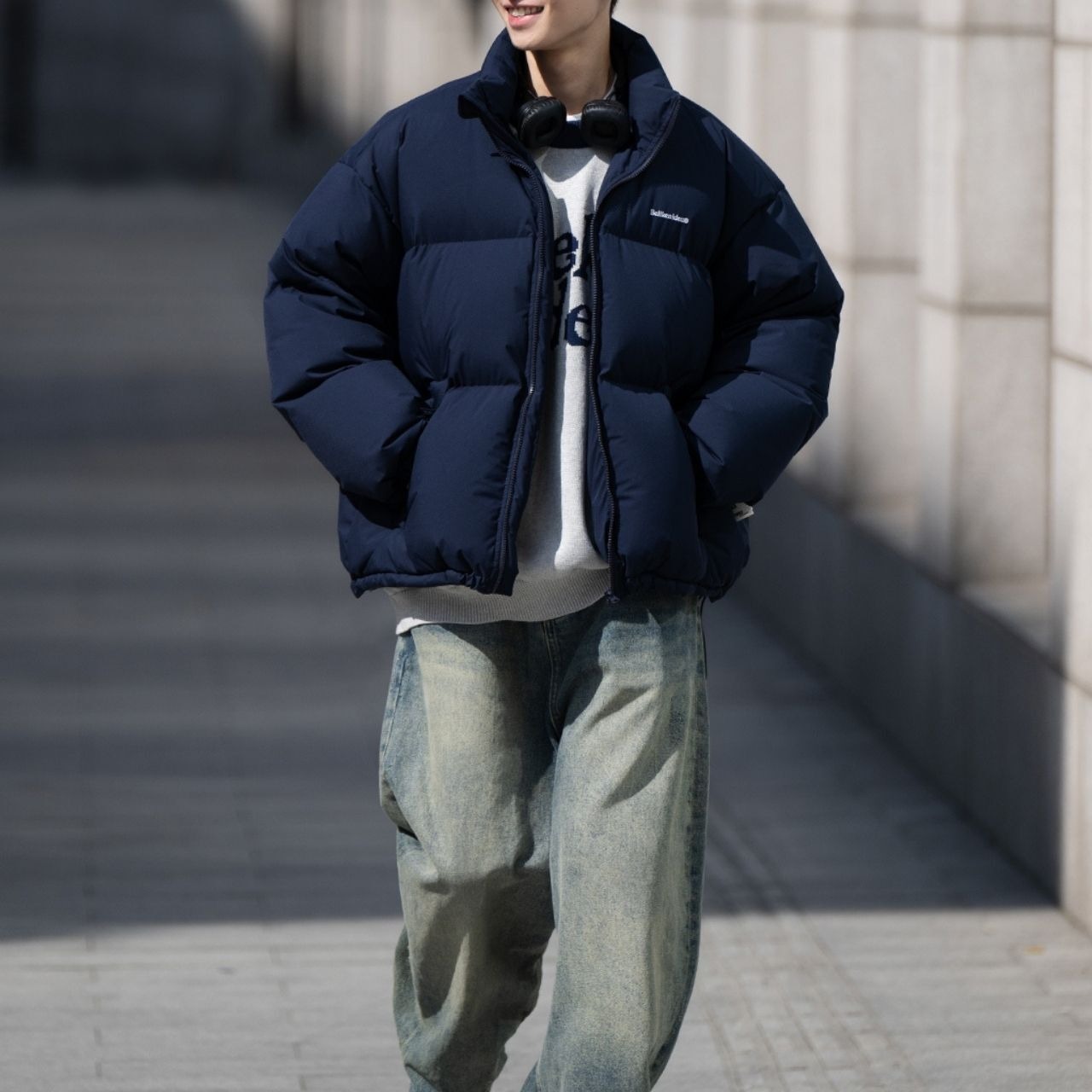 シンプルショートダウンジャケット　1015