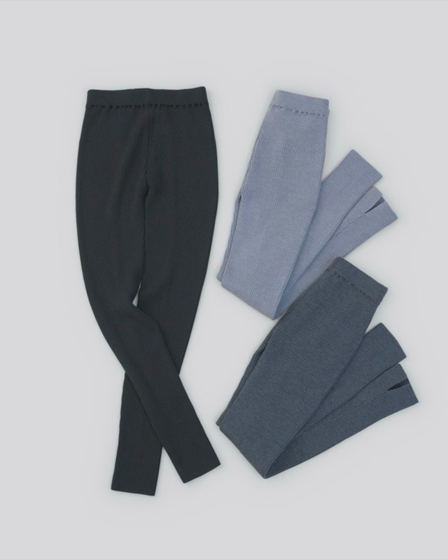 Nikki ESSENTIAL PIECES/wool rib knit pants