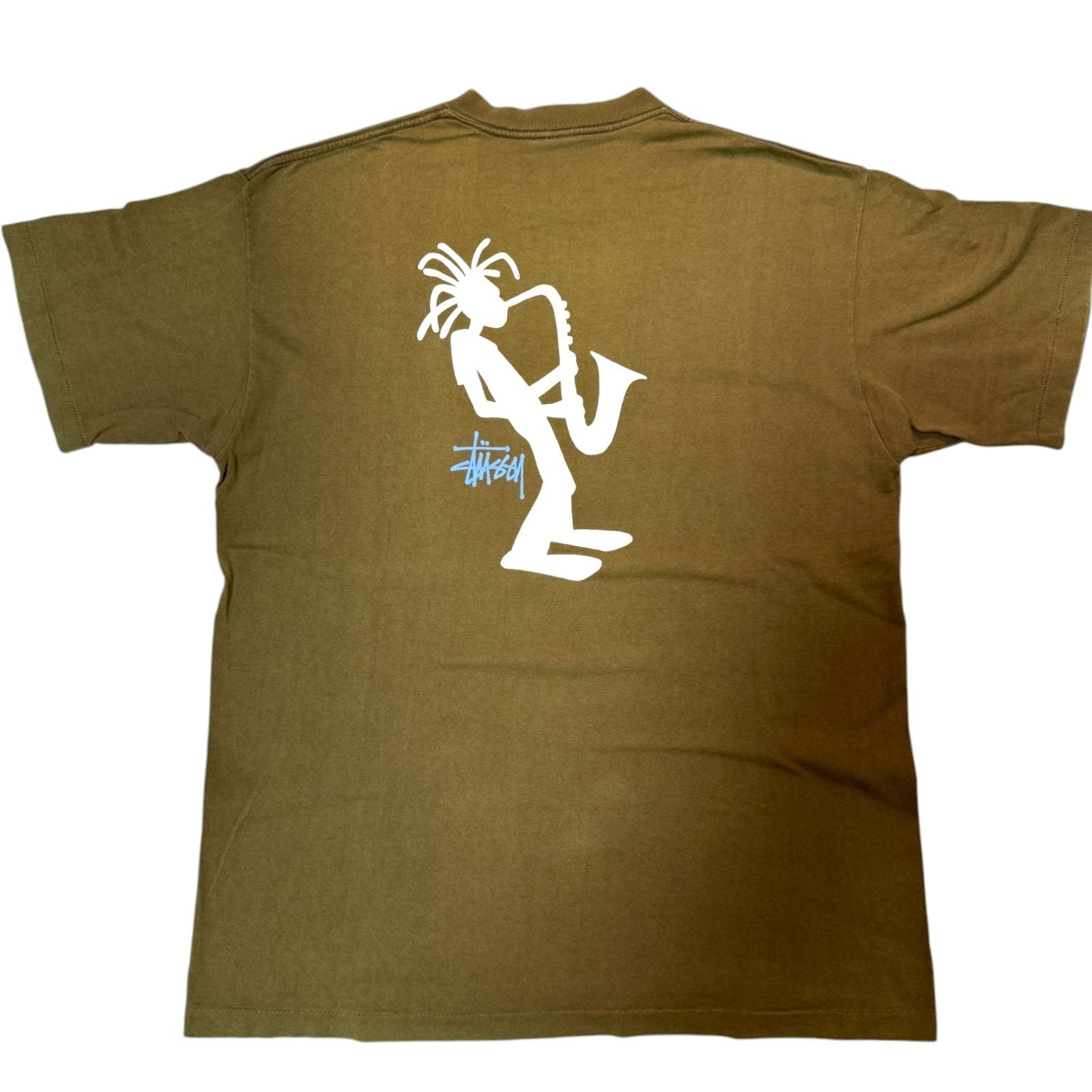 90s OLD STUSSY シャドーマン サックス ジャズマン Tシャツ XLサイズ
