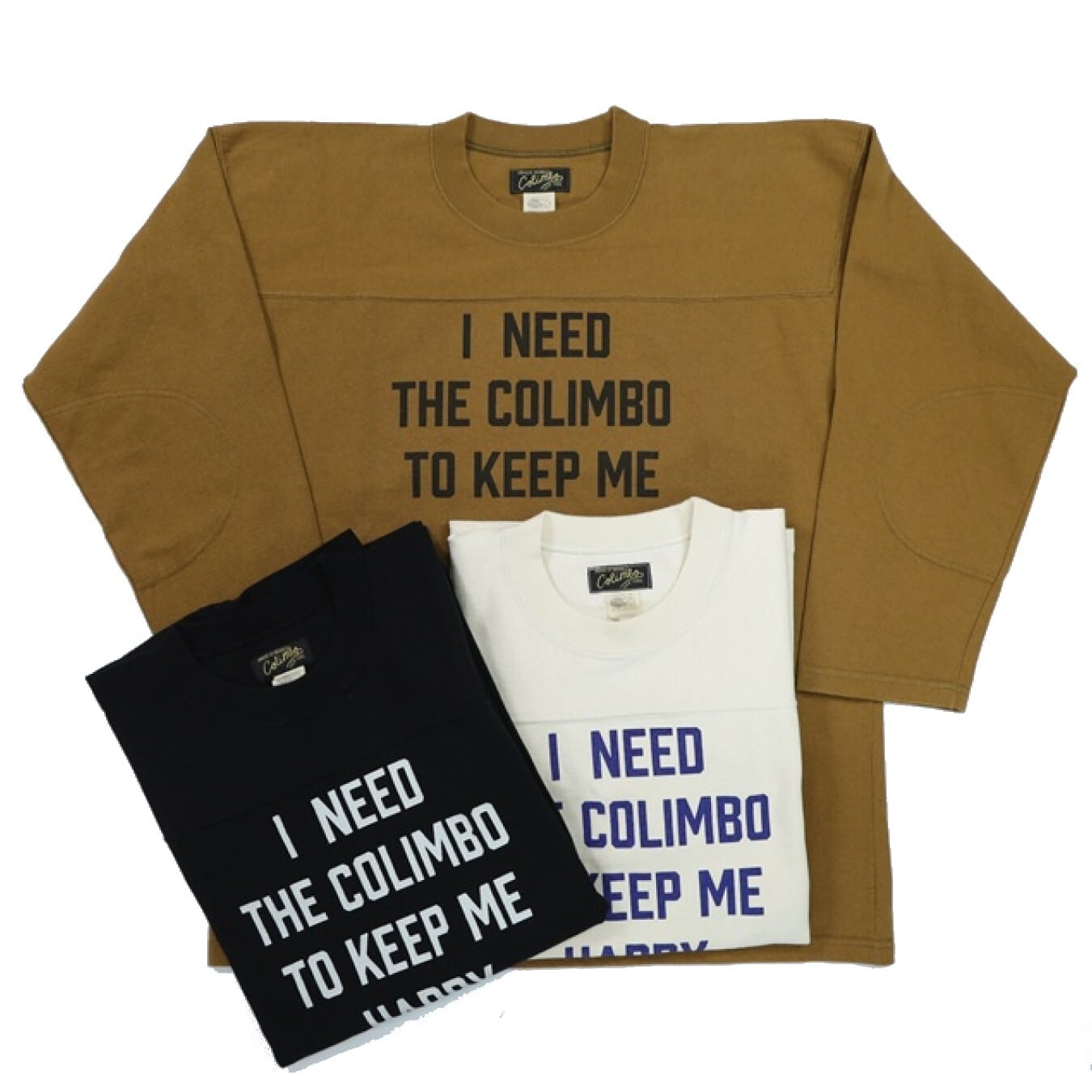 COLIMBO(コリンボ)~Yonkers Football Tee "HAPPINESS SLOGAN"~
