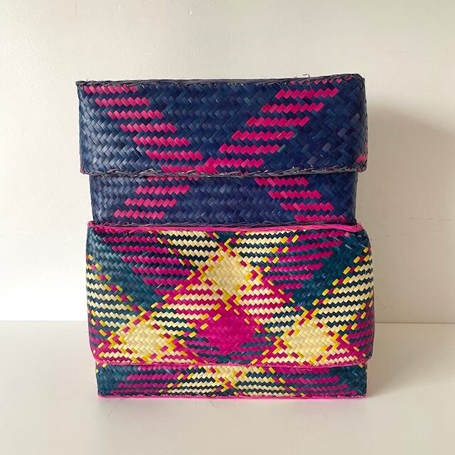 Rectangular colourful basket M w25.5cm×14cm×h16.5cm四角