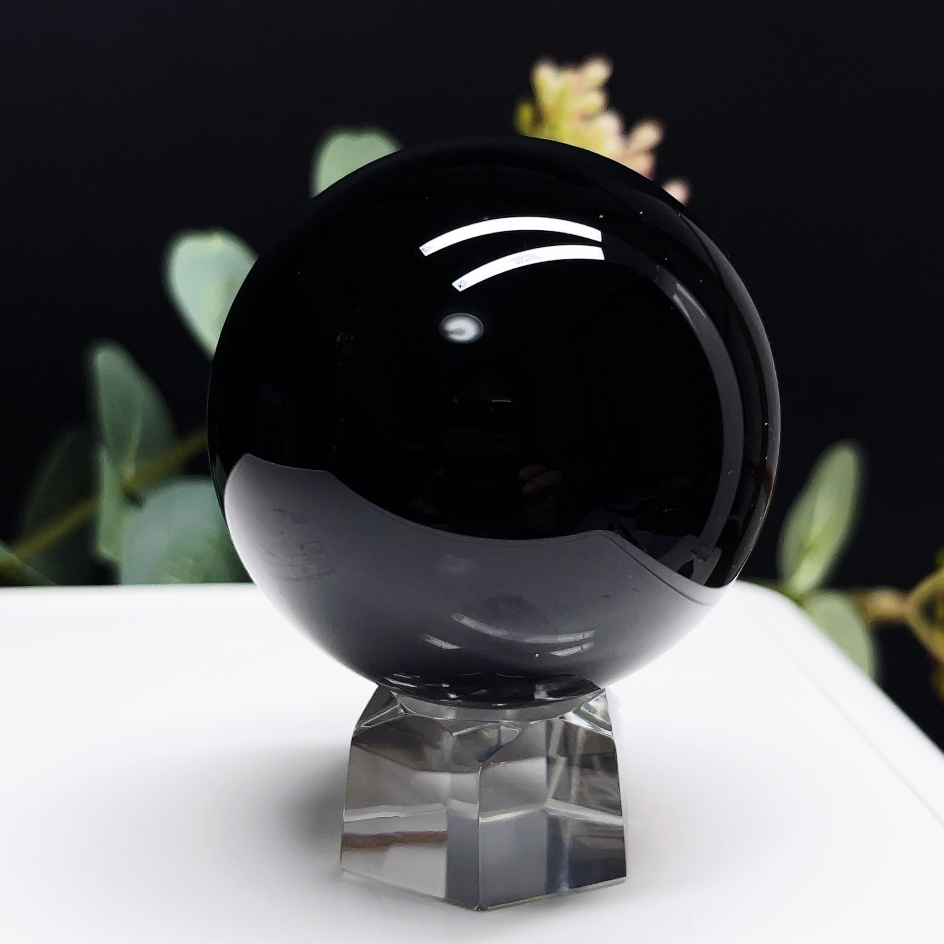 オブシディアン 黒曜石 丸玉 スフィア パワーストーン 天然石 【超美品