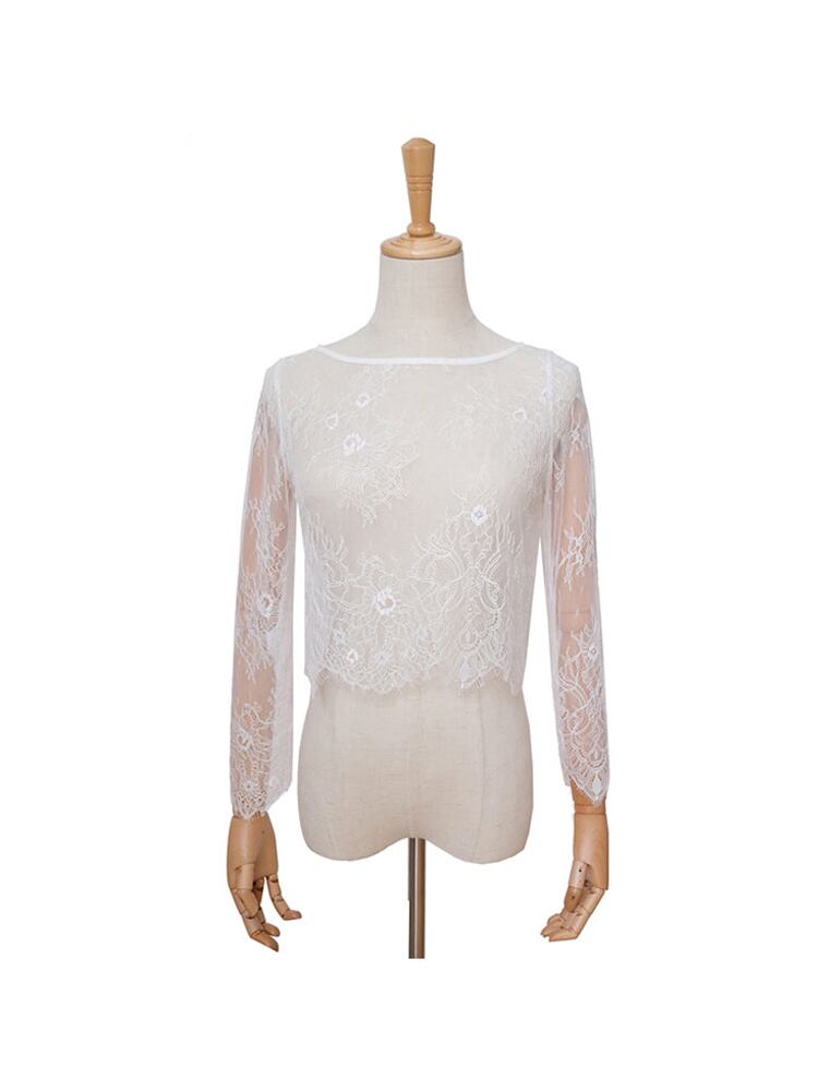 ウエディング　ボレロ ウェディングボレロ 結婚式 二次会 前撮り 後撮り レースボレロ