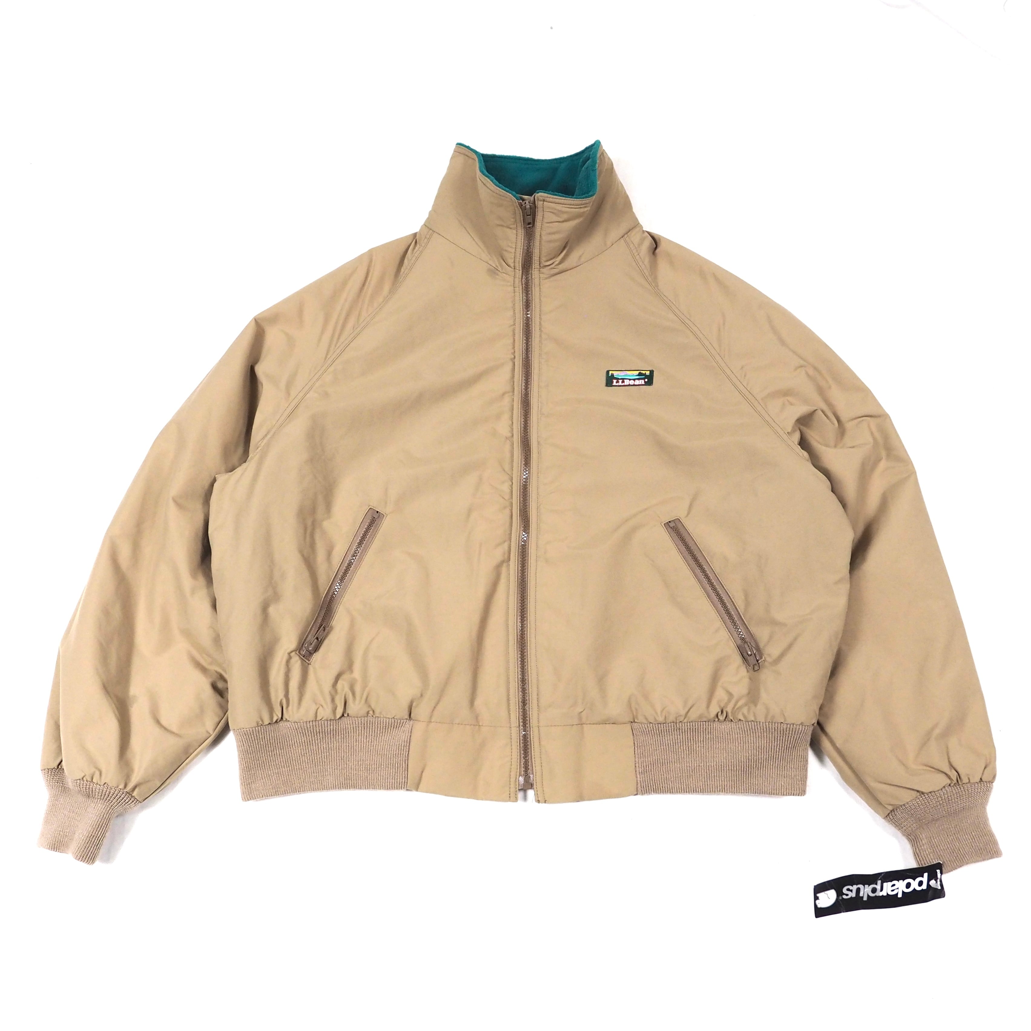 【NOS】80's L.L.Bean three season jacket khaki XXL USA製 /エルエルビーン ナイロンフリース