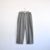MANUAL ALPHABET | PE TWEED ONE TUCK PANTS ツイード調 ワンタックパンツ