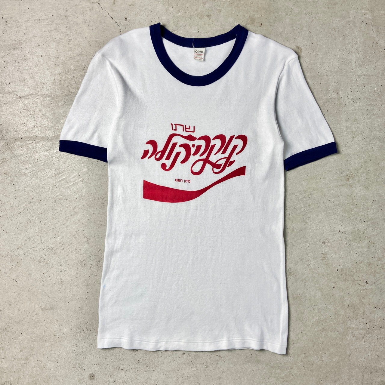 80年代 コカ・コーラ Coca-Cola ヘブライ語 リンガーTシャツ プリントT 