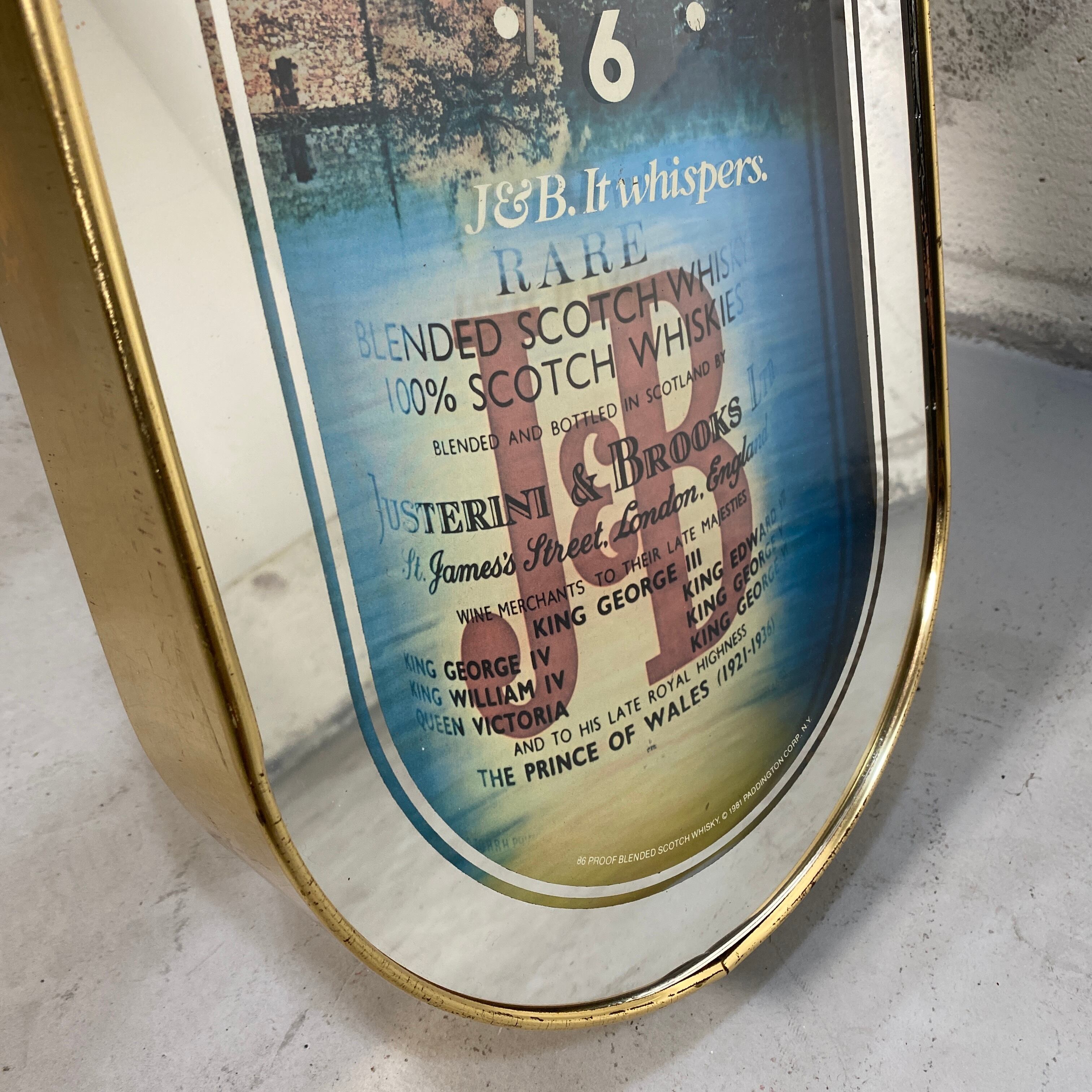 ジャステリーニ＆ブルックス / J&B 」のパブミラー
