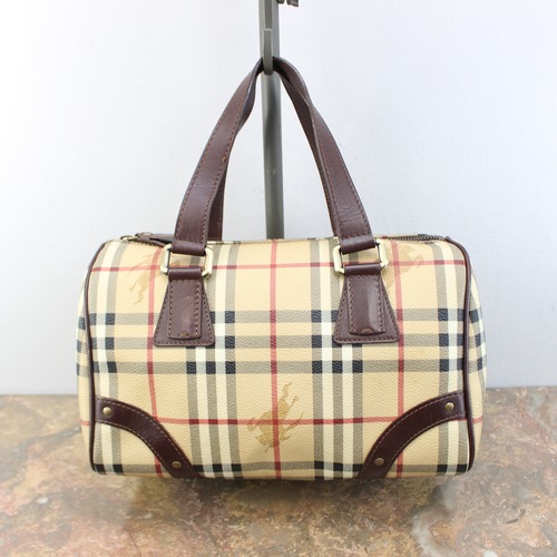 .BURBERRY CHECK PATTERNED MINI BOSTON BAG/バーバリーチェック柄ミニボストンバッグ2000000066011