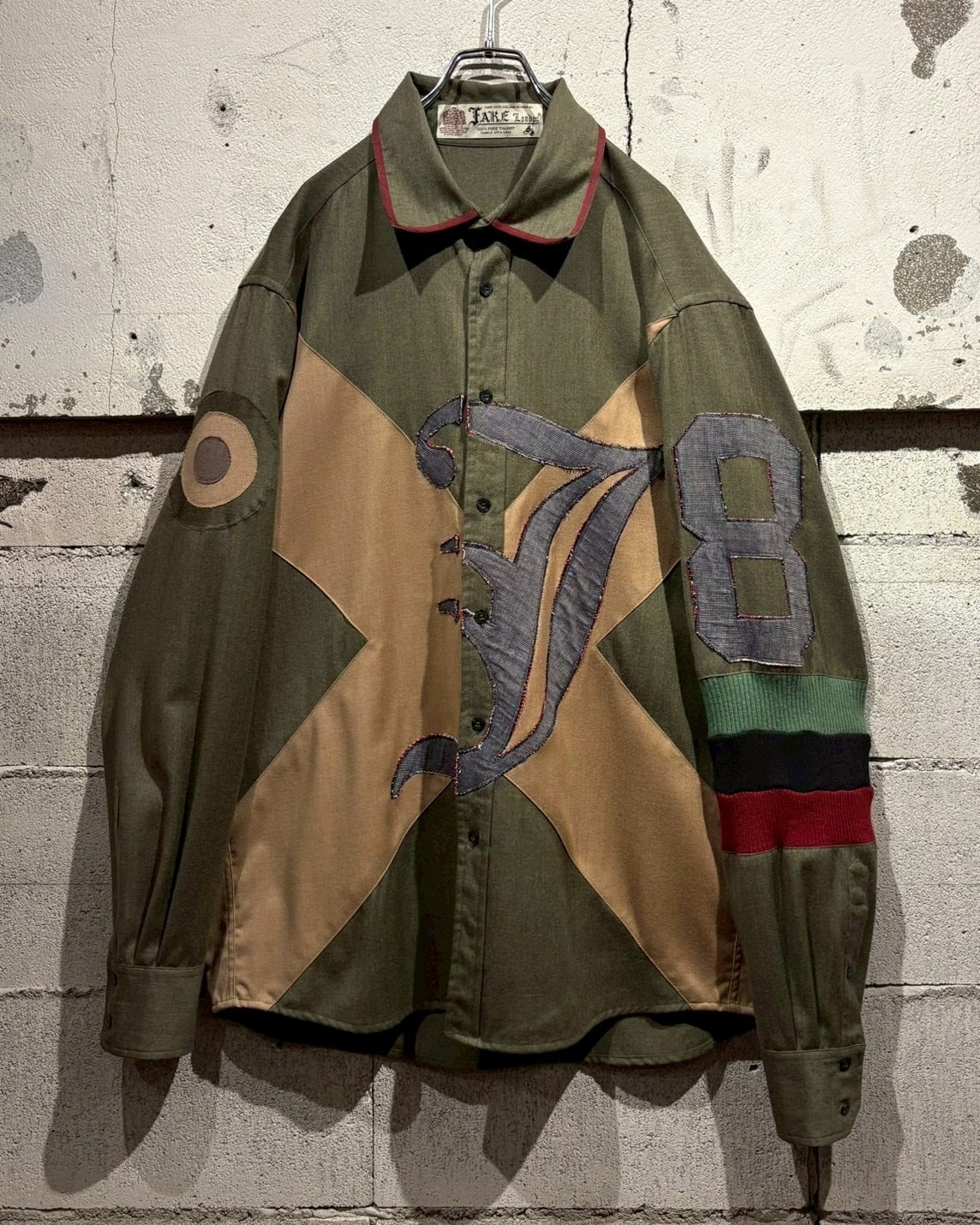 Caka otto】 “FAKE LONDON”Loose Patchwork L/S Shirt | Caka(カカ
