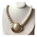 ホワイトパール ネックレス ゴールド装飾
