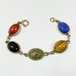 Vintage 12K GF Scarab Gemstone Bracelet