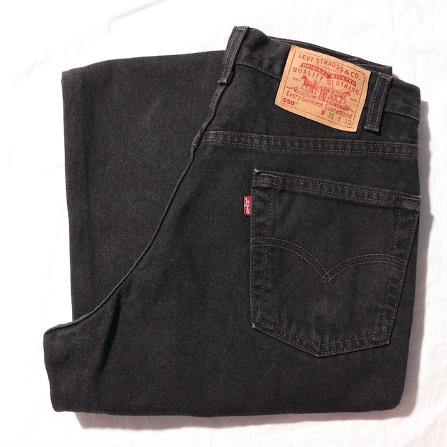 極美品 31×30 Levi’s 550 USA サルファーブラック デニムパンツ リーバイス