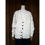 【Unisex】aran WOOLLEN MILLS │アランニットV neck cardigan (アイルランド製)3clors