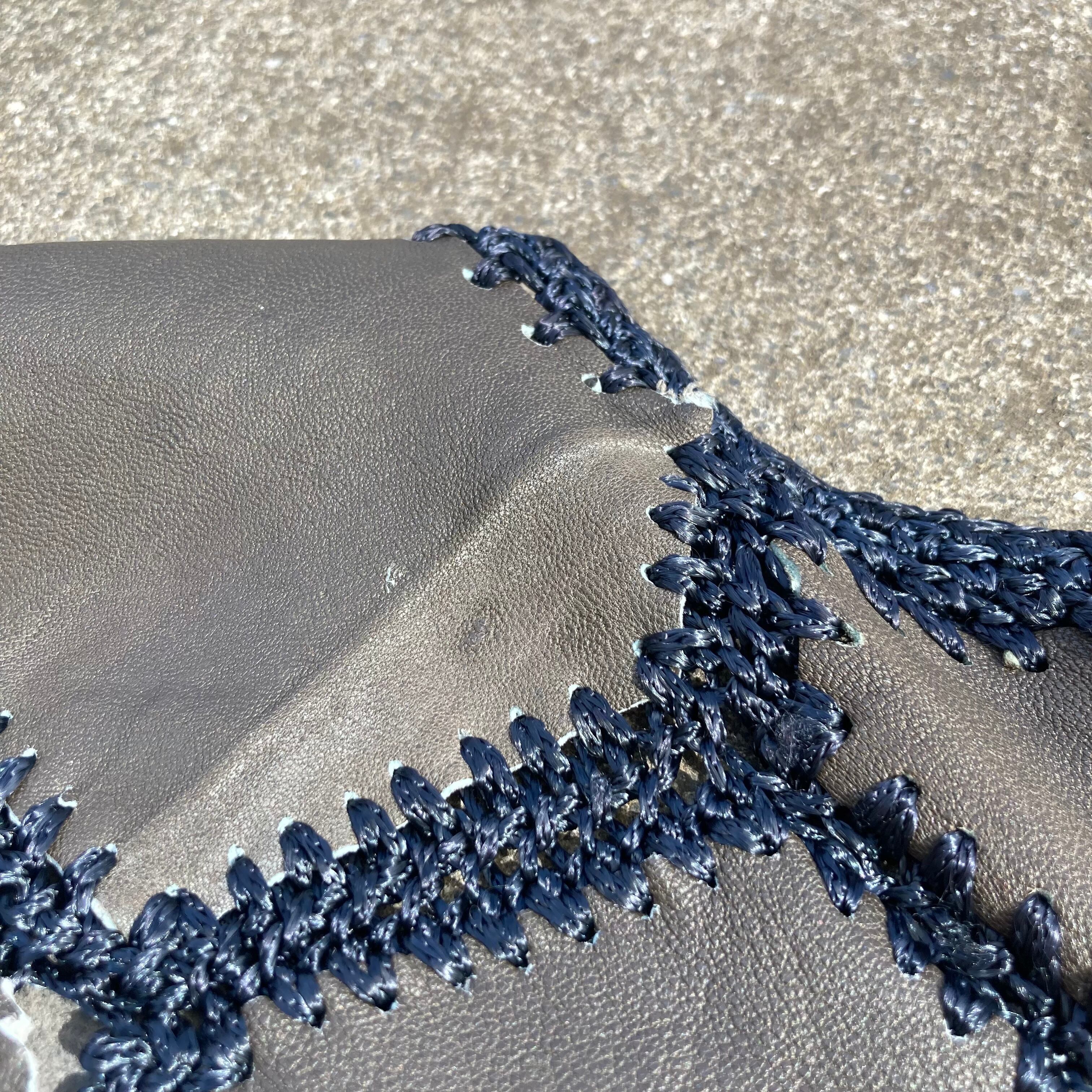 即日発送]レディース 古着 レザー パッチワーク カーディガン チェーン