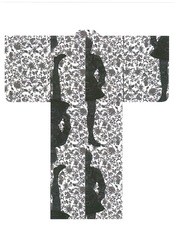 【受注商品】Rumi Rockきもの「ブラックナイト」ホワイト　[A867]