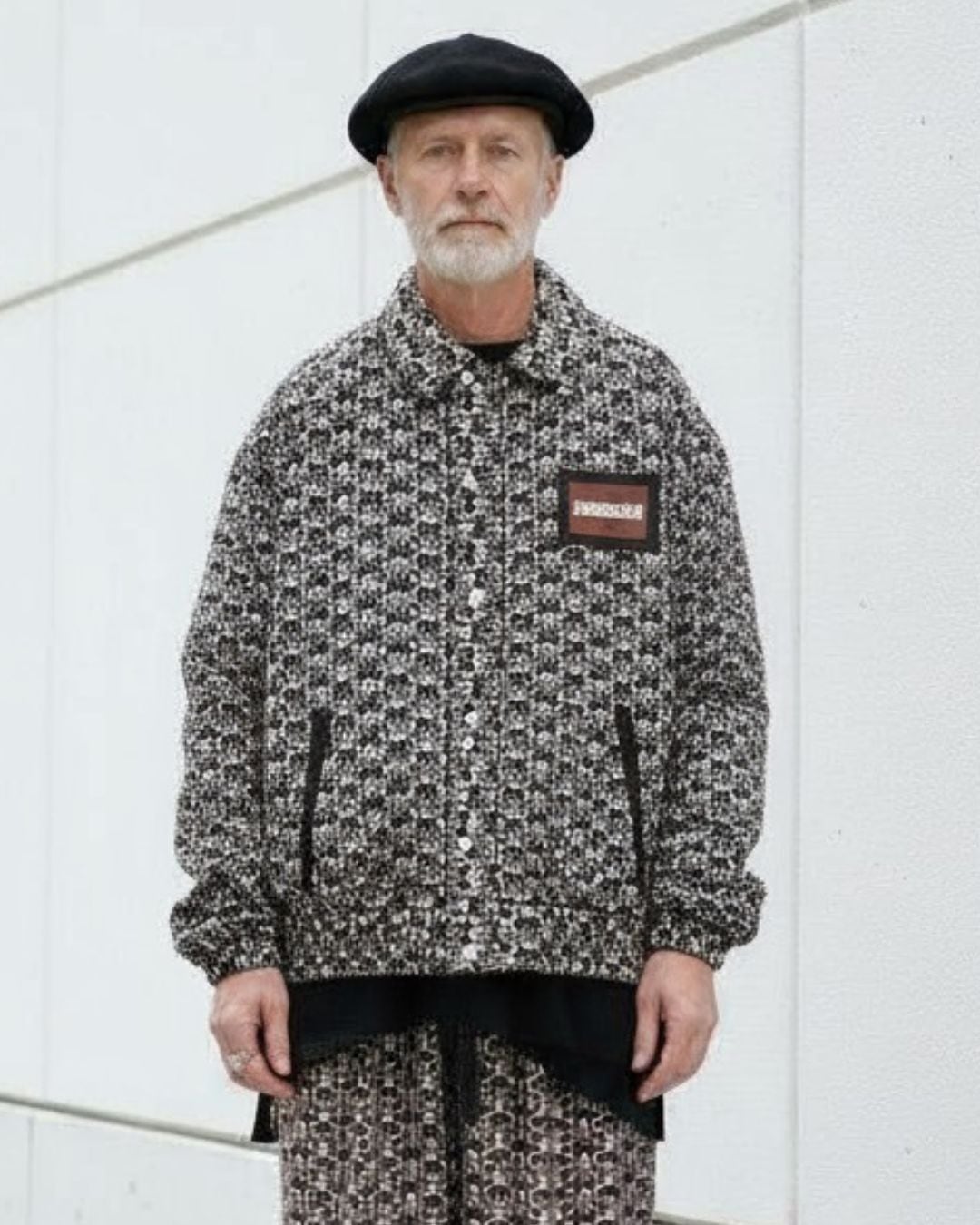 Jacquard Knit Blouson/ Geometry | AMBERGLEAM